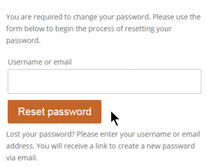 forgot password form