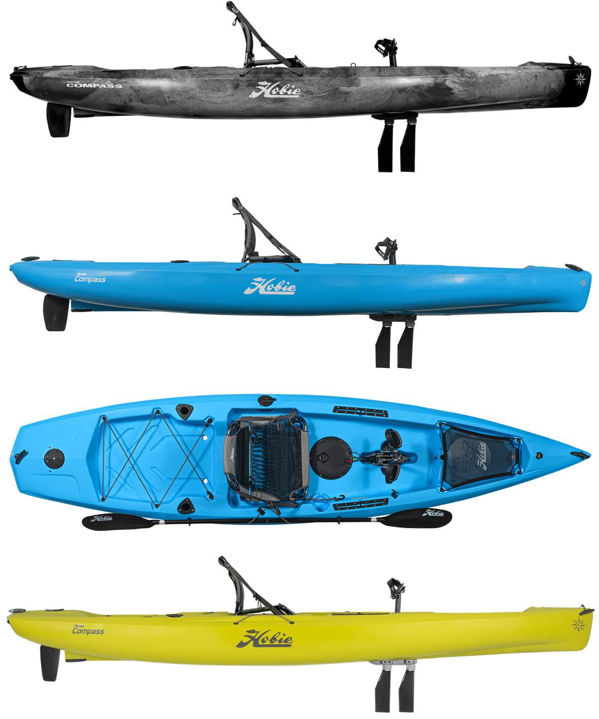 Hobie Mirage Compass Fishing Kayak Info Sheet Colourways